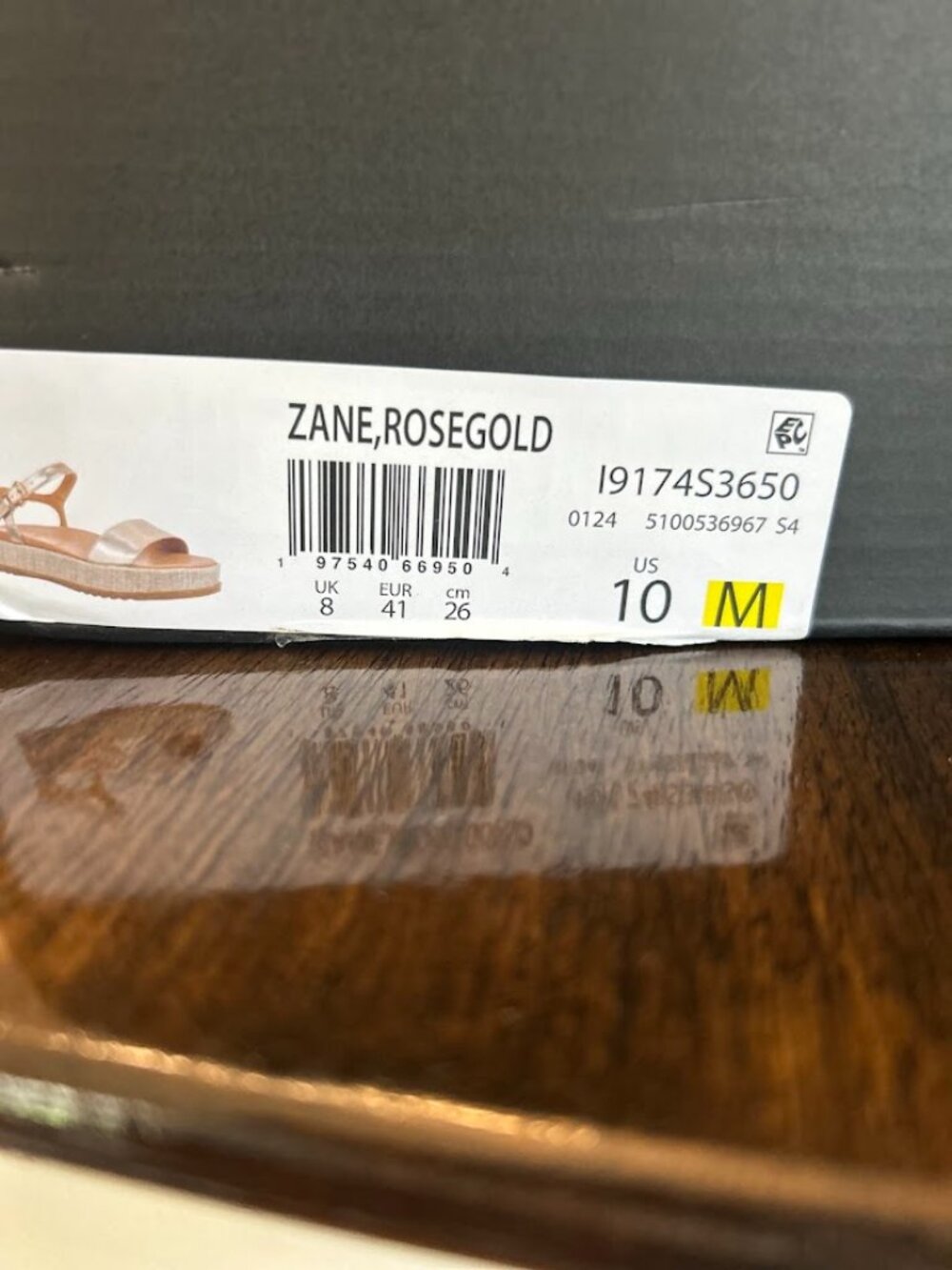 Naturalizer Zane Rose Gold Platform Sandals Women's Size 10 M NIB Metallic - Picture 8 of 8